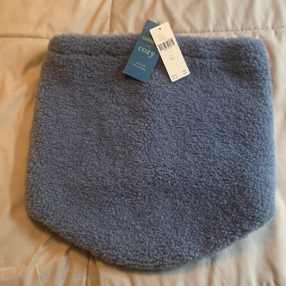 Anthro fuzzy scarf with face covering